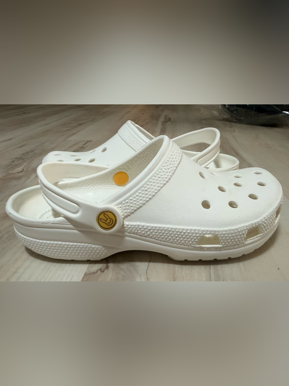 CROCS Classic White Clog X Bad Bunny in White. Women’s 9, Men’s 7